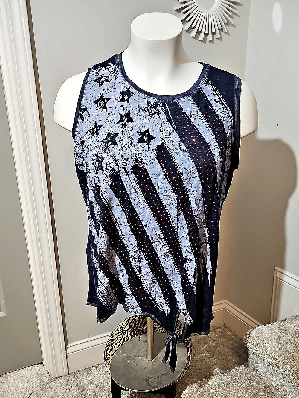Cato Women's Star Print Tank Top Size 18W/20W